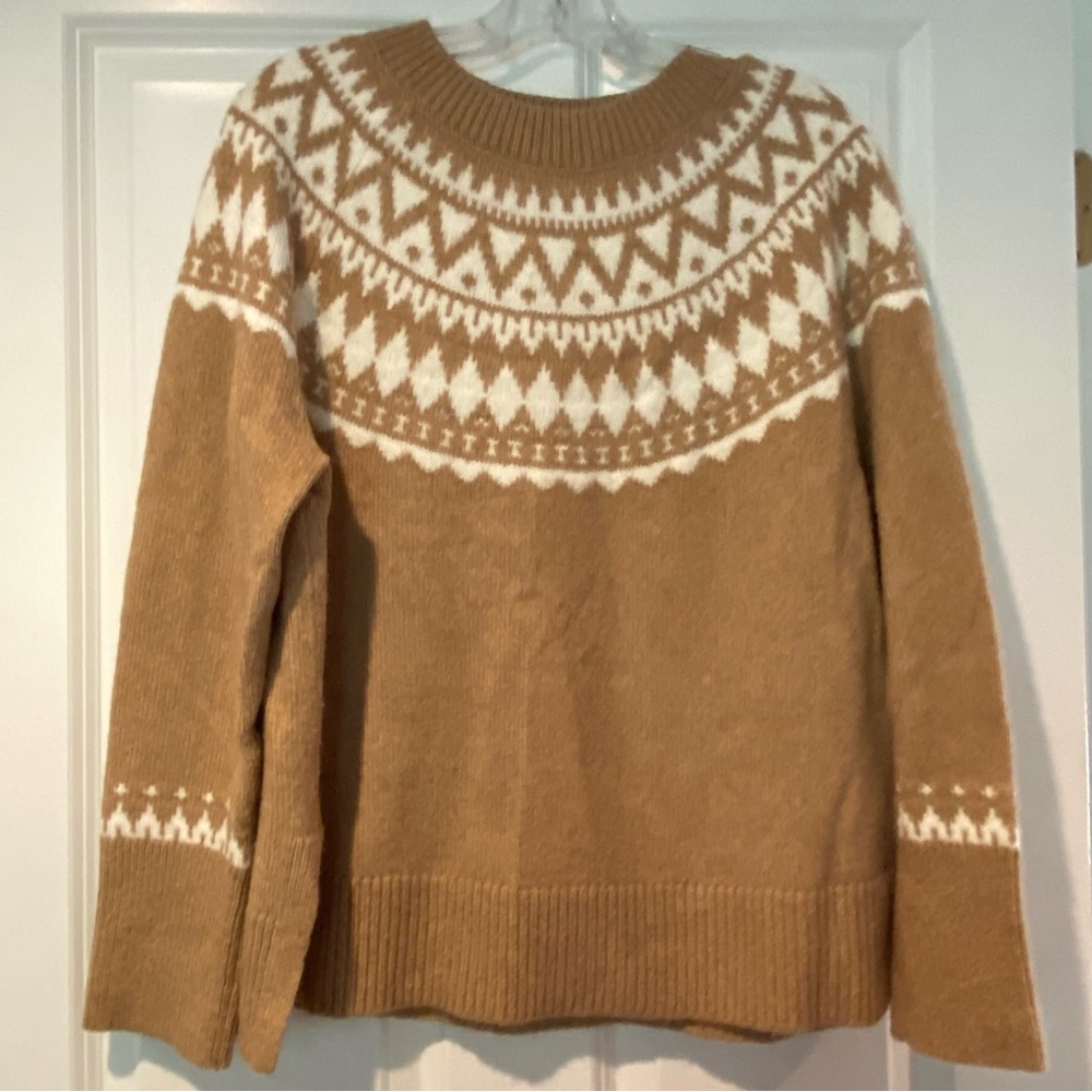 Talbots Beige and Ivory Knit Women’s Sweater Sz L